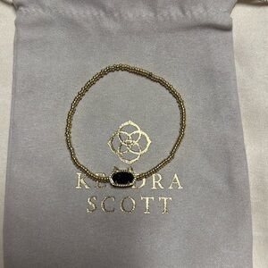 Kendra Scott Cat Stretch bracelet in Black Druzy